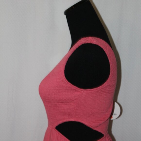 Pretty In Pink ANRABESS Smock Top Side Cutout 1 Shoulder Pullover Dress S NWT's - Picture 4 of 13